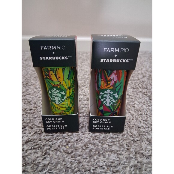 NEW! Starbucks x FARM Rio Cold Cup Keychain Bundle - Picture 1 of 6